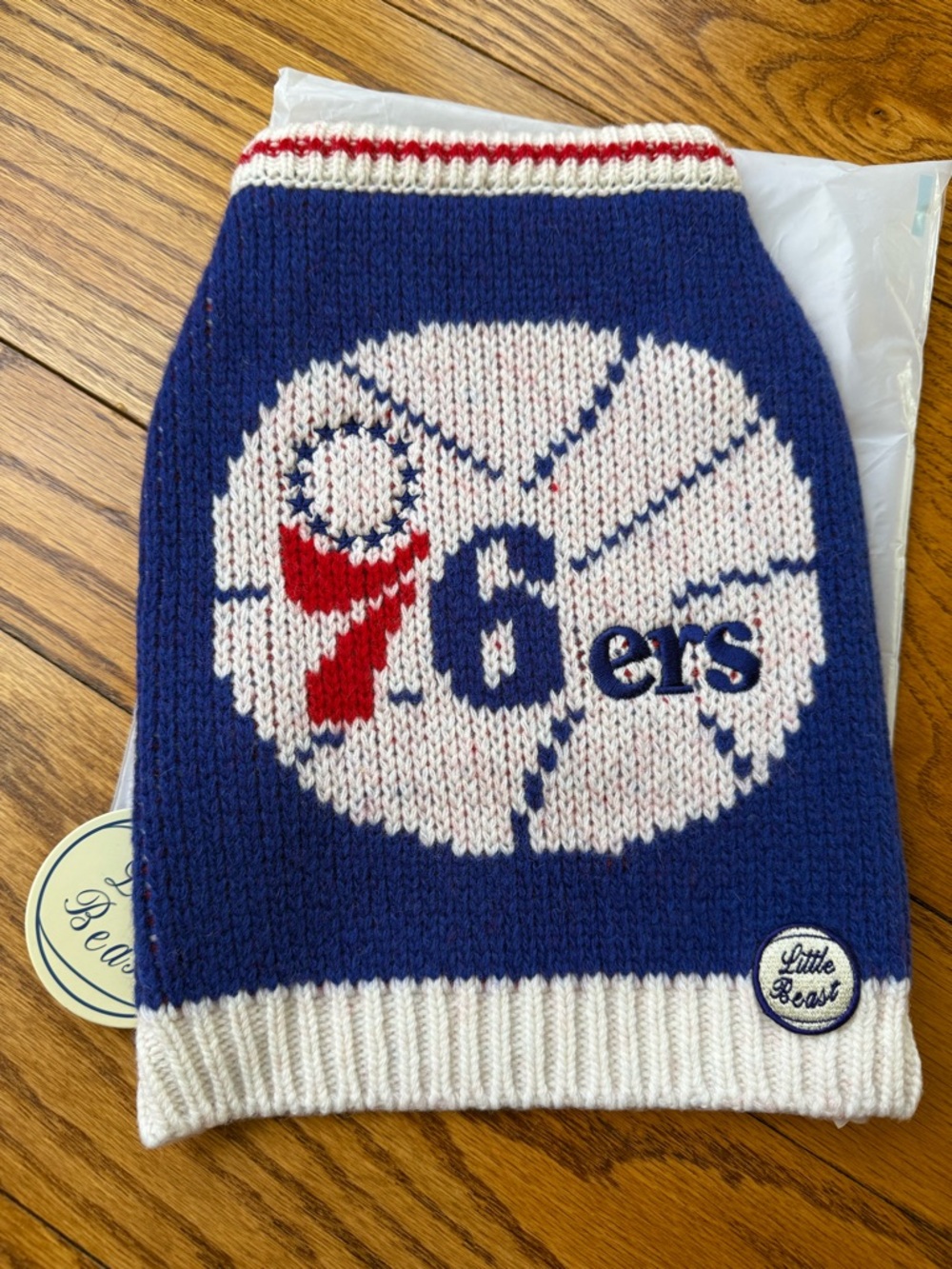 New Little Beast NBA 76ers Philadelphia sixers basketball fan dog pet sweater XS